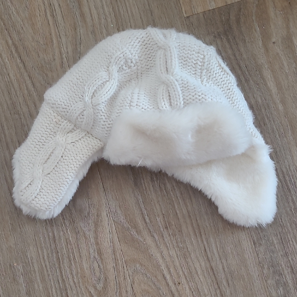 Cozy White Knit Kids Hat